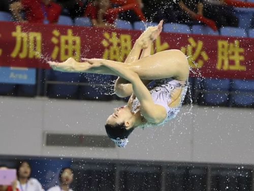 “水上芭蕾”究竟有多美？全國花樣游泳錦標(biāo)賽武漢“綻放”（附精美圖集）(圖10)